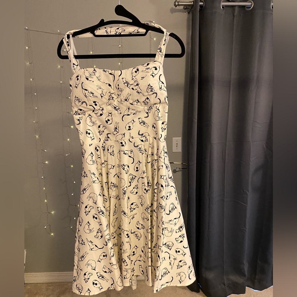 Cat print dress